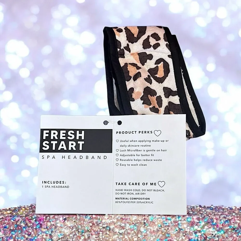 SIMPLE SATCH Spa Headband In Leopard Brand New In Package